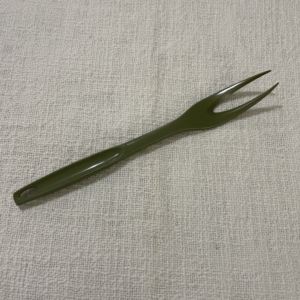 Foley Nylon Plastic Serving Fork  Avocado‎ Green 11" Vintage Retro